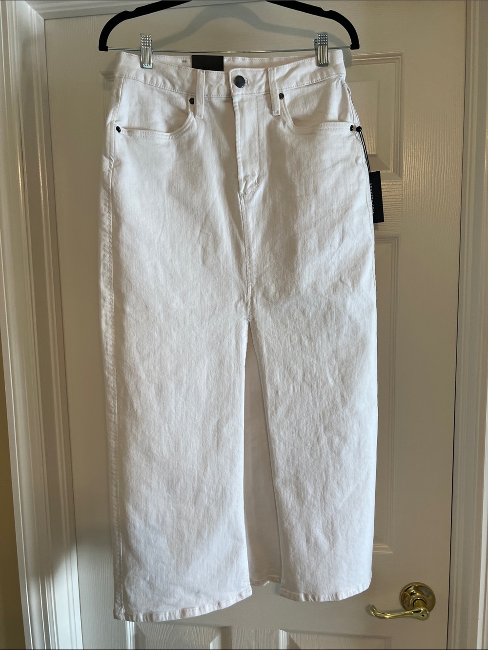 Kenneth Cole High Rise Maxi White Jean Skirt, Ankle Length 38”, Classic Fit, 2